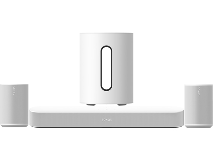 Volledig Sonos Pakket met Beam, SubMini, 2x Era 100, Wit