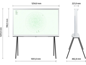 Samsung, The Serif, 55", 55LS01D, Wit